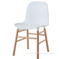 Nouveau produit chaise de salle à manger en bois en plastique moderne en plastique de conception moderne